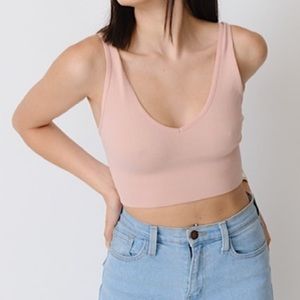NWOT Rose Pink Cropped Top